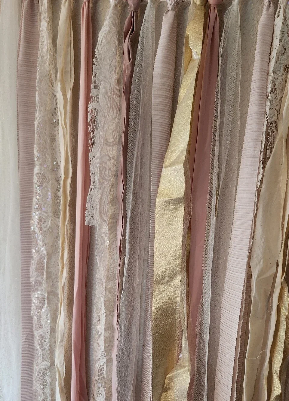 Rose Gold Ribbon Backdrop